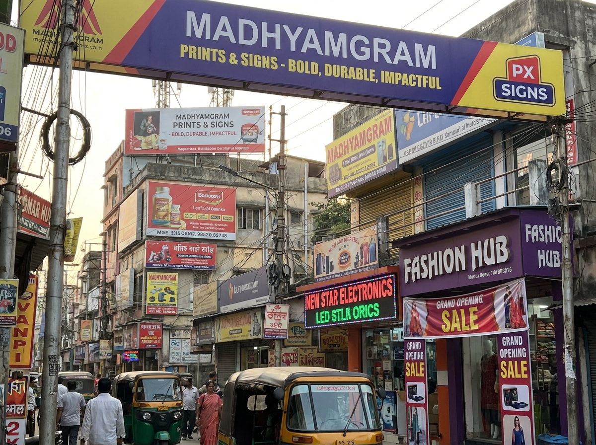 Professional printing services in Madhyamgram, Kolkata — signage, banners, corporate branding and stationery by Printpeek