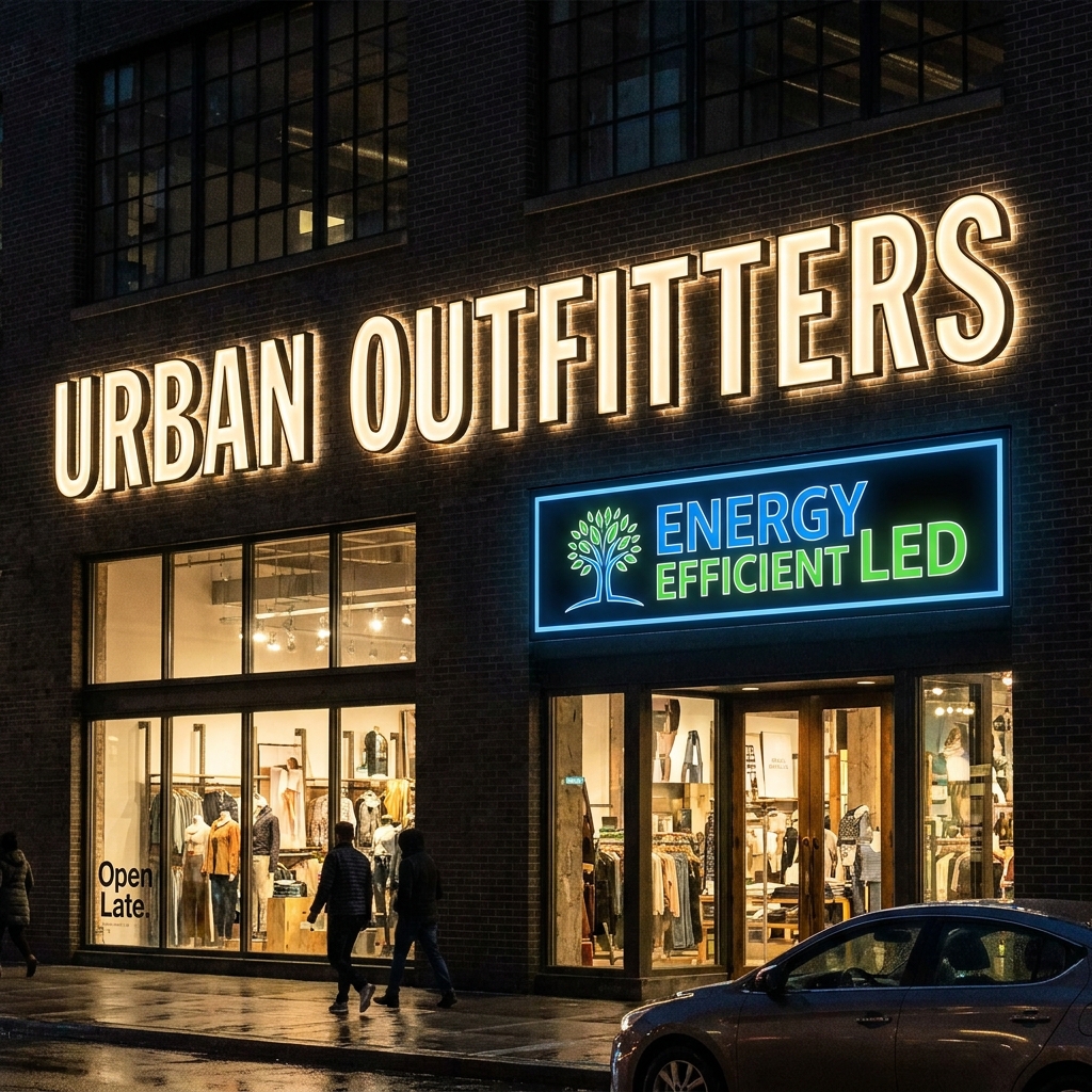 Energy-efficient LED channel letter signs and backlit storefront signage for shops and businesses in Kolkata